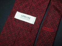 美品 【ARMANI COLLEZIONI アルマーニ コレッツォーニ】A2198 赤系 ボルドー系 イタリア 伊製 SILK ブランド ネクタイ 古着 良品_画像3