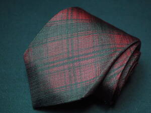  beautiful goods [ARMANI COLLEZIONI Armani ko let's .-ni]A2247 black red check Italy made in Italy SILK brand necktie old clothes superior article 