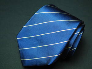 [Ralph Lauren Ralph Lauren ]A2509 blue group stripe Italy ITALY made SILK brand necktie old clothes superior article 