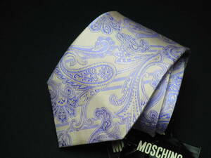  unused goods [MOSCHINO Moschino ]A2594peiz Lee silver purple series SILK ITALY Italy made brand necktie superior article old clothes high class 