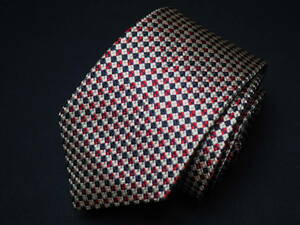 美品 【TIE YOUR TIE タイユアタイ】A2620 細身 ナロー 黒 赤 シャンパン系 SILK ITALY イタリア製 ブランド ネクタイ 良品 古着 高級 