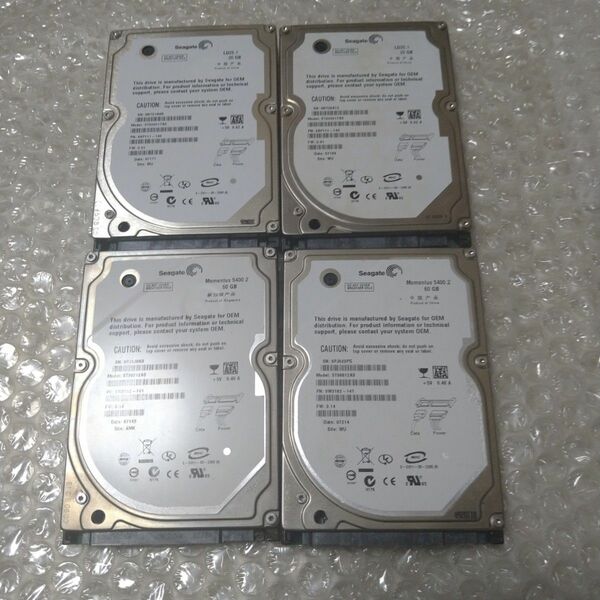 HDD 2.5インチ 20GB、60GB、4枚セット