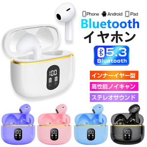 ワイヤレスイヤホン ノイズキャンセリンク Bluetooth5.3 瞬間接続 低遅延 左右分離型 マイク付き 軽型 片耳 両耳通話 IPX7防水 高音質