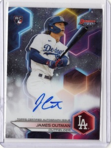 直書きサインカード！【ジェームズ・アウトマン James Outman】2023 BOWMANS BEST - BEST OF 2023 ★ Dodgers ドジャース ★ RC