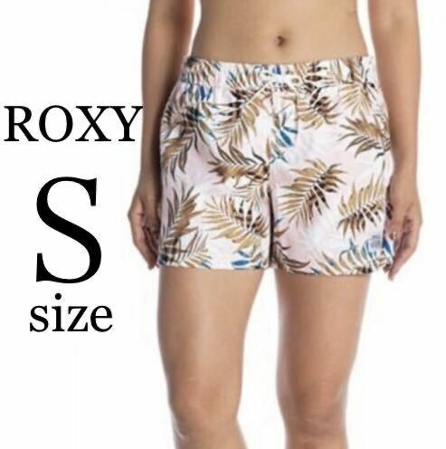 ROXY/ロキシー/ボードショーツ/スイムウェア/ショートパンツ/サーフパンツ /水陸両用/レディース/ピンク/白/ベージュ/葉/ボタニカル/S/新品