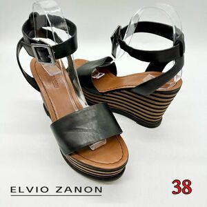 ELVIO ZANON エルビオ ザノン ウェッジソール　サンダル　38