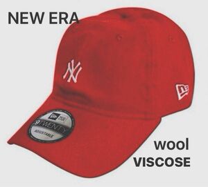 NEW ERA ニューエラ melton mini logo yankees RED ユニセックス VISCOSE WOOL