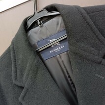 (C031311)バーバリー BURBERRY チェスターコート ロングコート コート ブラック 黒 ロング丈 Lサイズ カシミヤ75% メンズ _画像7