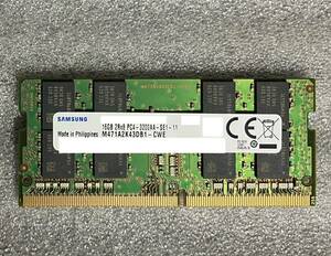 ◆送料無料◆【SAMSUNG PC4-3200AA】ノートPC用DDR4メモリ16GB