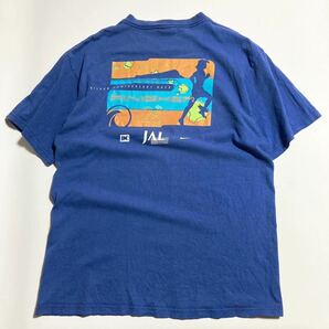 90s ☆ NIKE ☆ 1997 ホノルル マラソン フィニッシャー Tシャツ ブルー M ランニング スポーツ リペア 古着 人気 ナイキ■SAP169の画像1