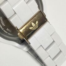 adidas ☆ 電池切れ クォーツ 腕時計 ホワイト カジュアル ウォッチ 腕周り 17cm スポーツ ストリート 人気 アディダス■SAC98_画像5