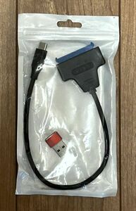 新品☆SATA-USB Type-C　アダプターケーブル + USB Type-Cメス→USB2.0オス(レッド)変換アダプターのセット
