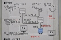 未使用⑤■DXアンテナ 屋内用2分配器 1端子通電 HD-72-B2 CS BS UHF ケーブルテレビ 屋内用_画像6