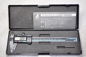 ■シンワ測定(Shinwa Sokutei) デジタルノギス 大文字 ホールド機能付き 15cm(150mm) 19975