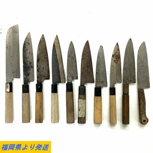 【和包丁等/まとめ売り】妙見宝重/堺月虎/堺正信/等 出刃包丁、舟行包丁等＊ジャンク品【福岡】