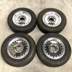 パラマウント FREET RUNNER ホイール&ラジアルタイヤセット 15x6.5J(実測値) PCD139.7 6穴 OFF+28○ジャンク品