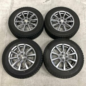 YFC GRASS ZX ホイール&スタッドレスタイヤ 全4本セット 15×6.5J PCD100 5穴 OFF+40○ジャンク品