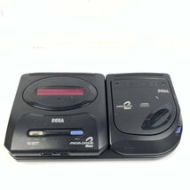 SEGA セガ HAA-2912 メガドライブ2 + メガCD2 ゲーム機本体 難あり＊ジャンク品【GH】_画像1