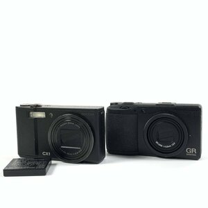 RICOH リコー CX1 / GR DIGITALⅡ コンパクトデジタルカメラ まとめ売り 2台セット　バッテリー×1付き●現状品