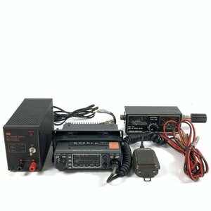 ICOM アイコム IC-27 VHF FMトランシーバー 145MHz-9W 電源コード/マイク/パワー計/ダミーロード/スイッチング電源付き◇現状品