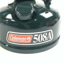 Coleman 508A コールマン ガソリンストーブ シングルバーナー 2003年5月製　プラケース付き [キャンプ/アウトドア用品]＊ジャンク品_画像9