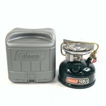 Coleman 508A コールマン ガソリンストーブ シングルバーナー 2003年5月製　プラケース付き [キャンプ/アウトドア用品]＊ジャンク品_画像1