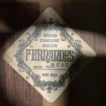 FERNANDES フェルナンデス GC40 クラシックギター シリアルNo.721850 ナチュラル系★現状品_画像10