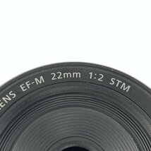 Canon EF-M 22mm F2 STM φ43mm キヤノン カメラレンズ　レンズキャップ×2付き●1週間保証【TB】_画像9