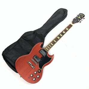 Epiphone エピフォン SG エレキギター シリアルNo.U04090456 赤系 ソフトケース付き★ジャンク品【TB】の画像1