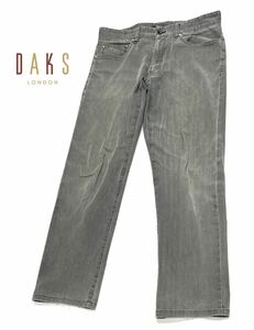 DAKS London★ダックス★オンワード 日本製（w85）ソフトジーンズ デニムパンツ/グレー