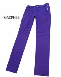 MACPHEE★マカフィー★トゥモローランド（36）コットン ストレッチ スキニー パンツ/パープル系