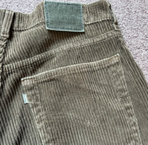 90年代 LEVI'S SILVER TAB 太畝コーデュロイ パンツ こげ茶 シルバータブ リーバイス BAGGY オリジナル 501 505 550 90s W32 レア 美品_画像2