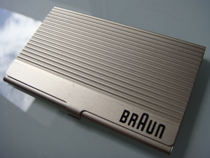 ◆ BRAUN ブラウン ジュラルミン製 名刺入れ カードケース 非売品 70s 80s 希少レア ディーターラムス ドイツ ポストモダン バウハウス
