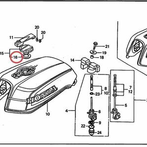 【送料無料】ホンダ純正CB750Fフューエル タンクキャップ パッキン(RC04ボルドール インテグラ ガソリン 燃料 ガスケット ガソリン )2の画像2