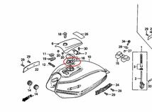 【送料無料】ホンダ純正CB250T CB400T ホーク2フューエルタンクキャップパッキン(バブ ガソリン 燃料 ガスケット Oリング フィラー BEET)2_画像2