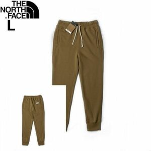 1円～!売切!【正規新品】THE NORTH FACE◆HERITAGE PATCH JOGGERS ジョガーパンツ US限定 ロゴパッチ 裏起毛(L)茶 ベージュ 190110-25