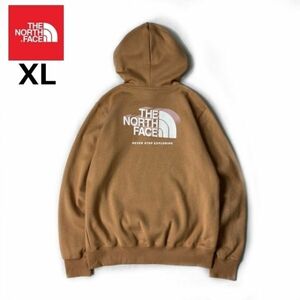 1円～!売切!【正規新品】THE NORTH FACE◆BOX NSE PULLOVER HOODIE パーカー バックプリント 2023最新 US限定 男女兼用(XL)茶 181130-30