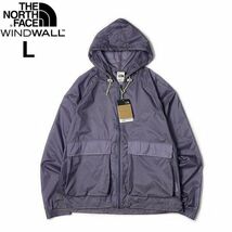 1円～!売切!【正規新品】THE NORTH FACE◆HERITAGE WIND JACKET フルジップ ウィンド パーカー US限定 ナイロン 防風 撥水(L)紫② 180915-5_画像1