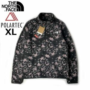 1円～!売切!【正規新品】THE NORTH FACE ALPINE POLARTEC 100 1/2 ZIP フリース 軽量 US限定 ポーラテック(XL)グレー 総柄 181024-35