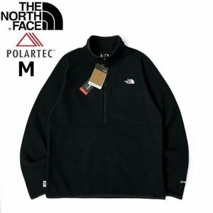 1円～!売切!【正規新品】THE NORTH FACE◆ALPINE POLARTEC 100 1/2-ZIP JACKET フリース ハーフジップ US限定 軽量(M)黒 181024-35