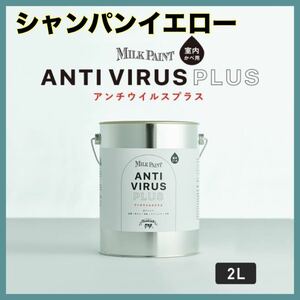 アンチウイルスプラス　シャンパンイエロー　2L ウイルス対策　塗る　室内壁用