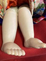 コレクター所蔵品 市松人形 日本人形 アンティーク 抱き人形 丸平 豆人形 玩具 雛人形 ビスクドール 戦前 縮緬 昭和初期 _画像10