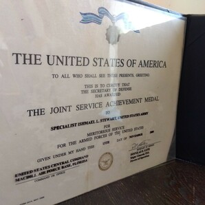 米軍放出品 表彰状の画像2