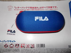 未使用品　FILA　ハード・カプセル型　めがねケース　サングラスケース　青・赤