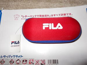  unused goods FILA hard * Capsule type glasses case sunglasses case red * blue 