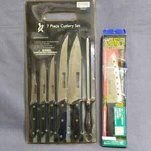 3/4　257536　包丁セット　7Pice Cutlery Set　ステンレス製　Galaxy777　ナイフ　研ぎ棒　調理道具　キッチン用品