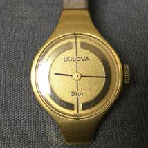 〇　3/19　259630　BULOVA Dior ブローバ　手巻き　ゴールドカラー　2-685846Ｎ3　レディース腕時計　_画像1