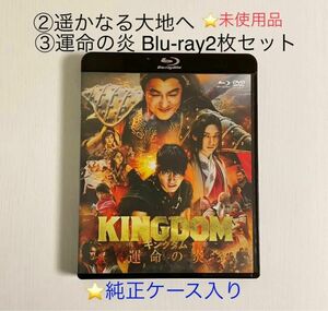 ★映画 キングダム ブルーレイ Blu-ray 2枚 ★②遥かなる大地へ ③運命の炎 （2作セット）★ 純正ケース入　