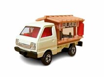 トミカ 45 トミー 1/55 SUZUKI スズキ キャリィ ラーメン屋 TOMY 赤文字 中国製 赤箱 ホワイト ブラウン ミニカー_画像2