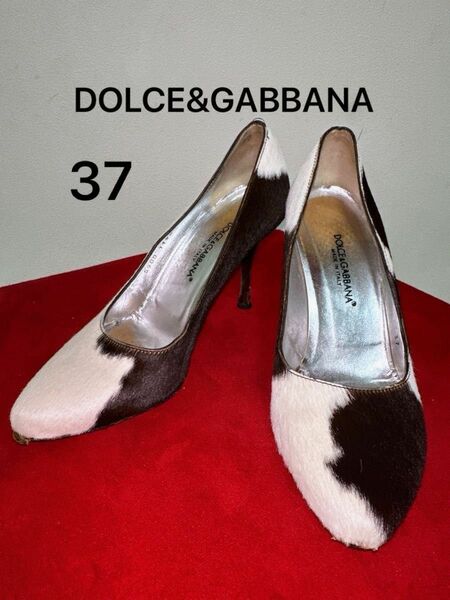 【最終価格】DOLCE&GABBANA ハラコ レザーパンプス 37